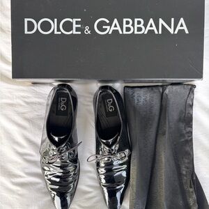 Dolce & Gabbana Men's Patent Leather Black Oxfords